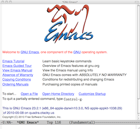 Emacs-23.2 Startup