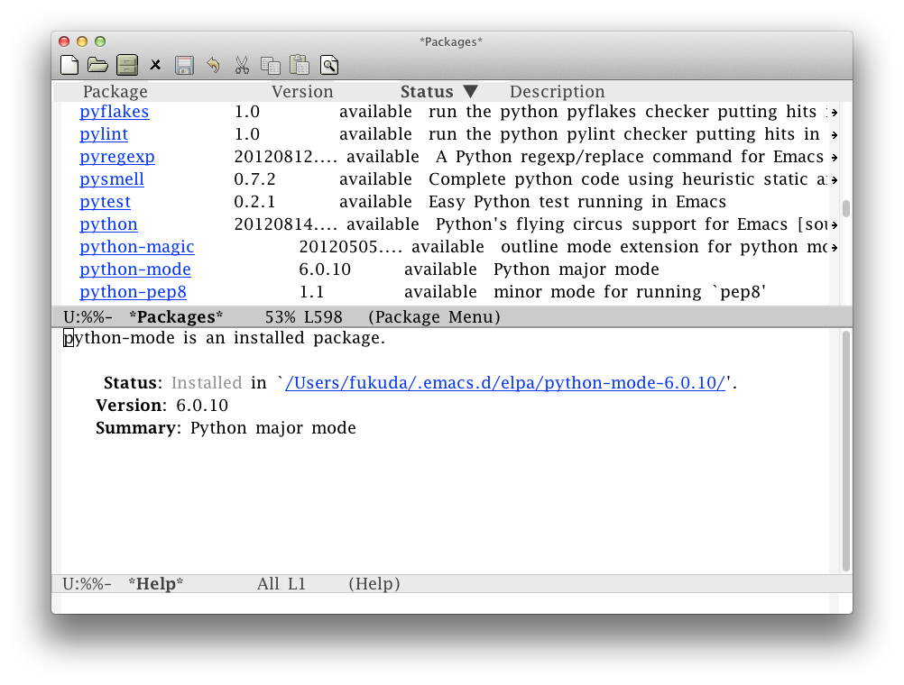 Packages package on emacs-24.2